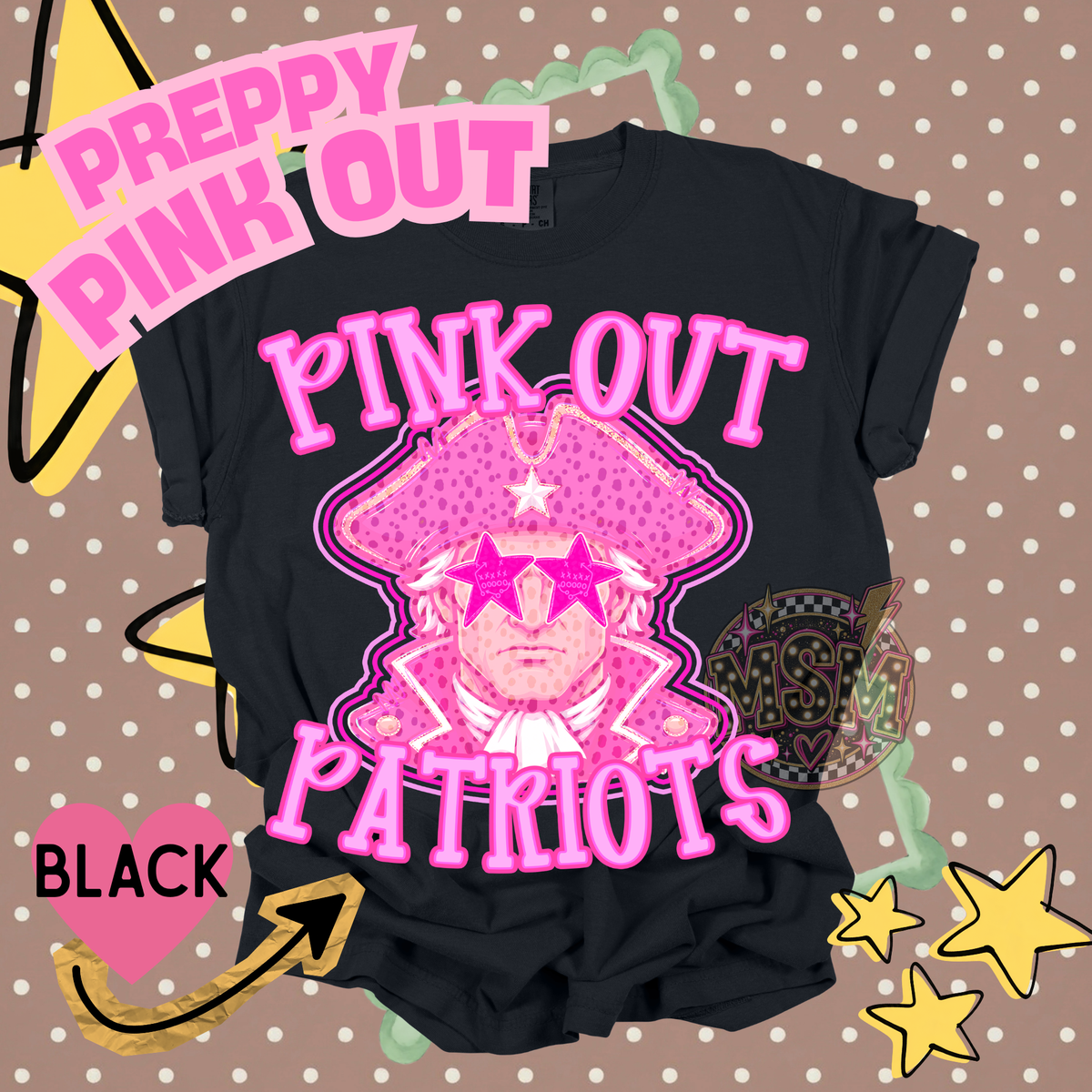 Pink Out Prep Mascots - Patriots