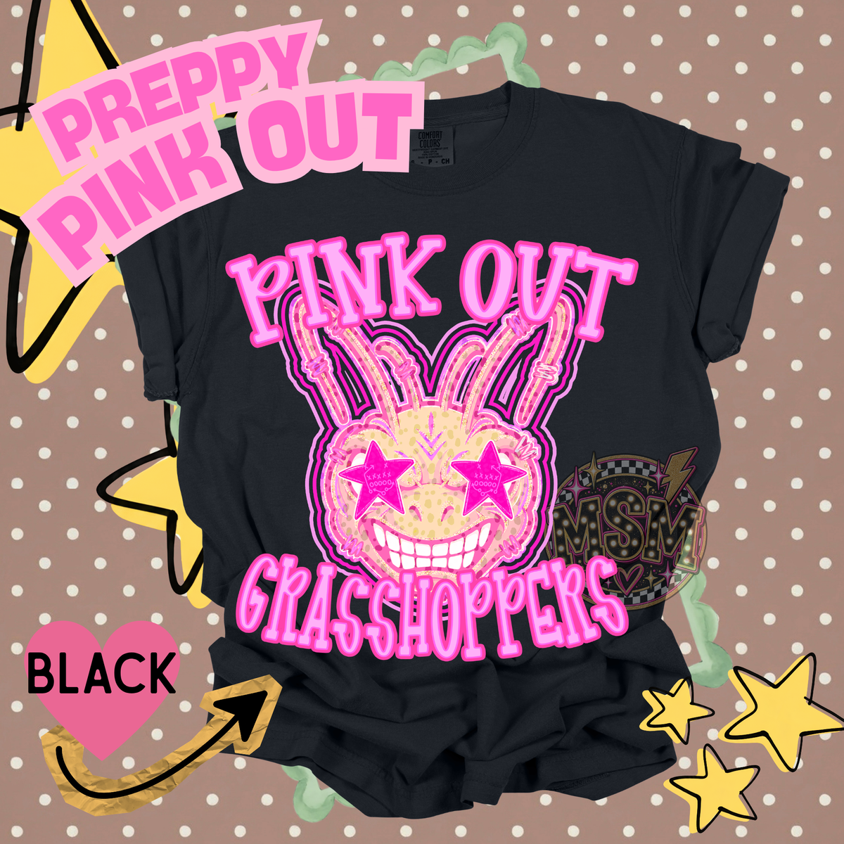 Pink Out Prep Mascots - Grasshoppers