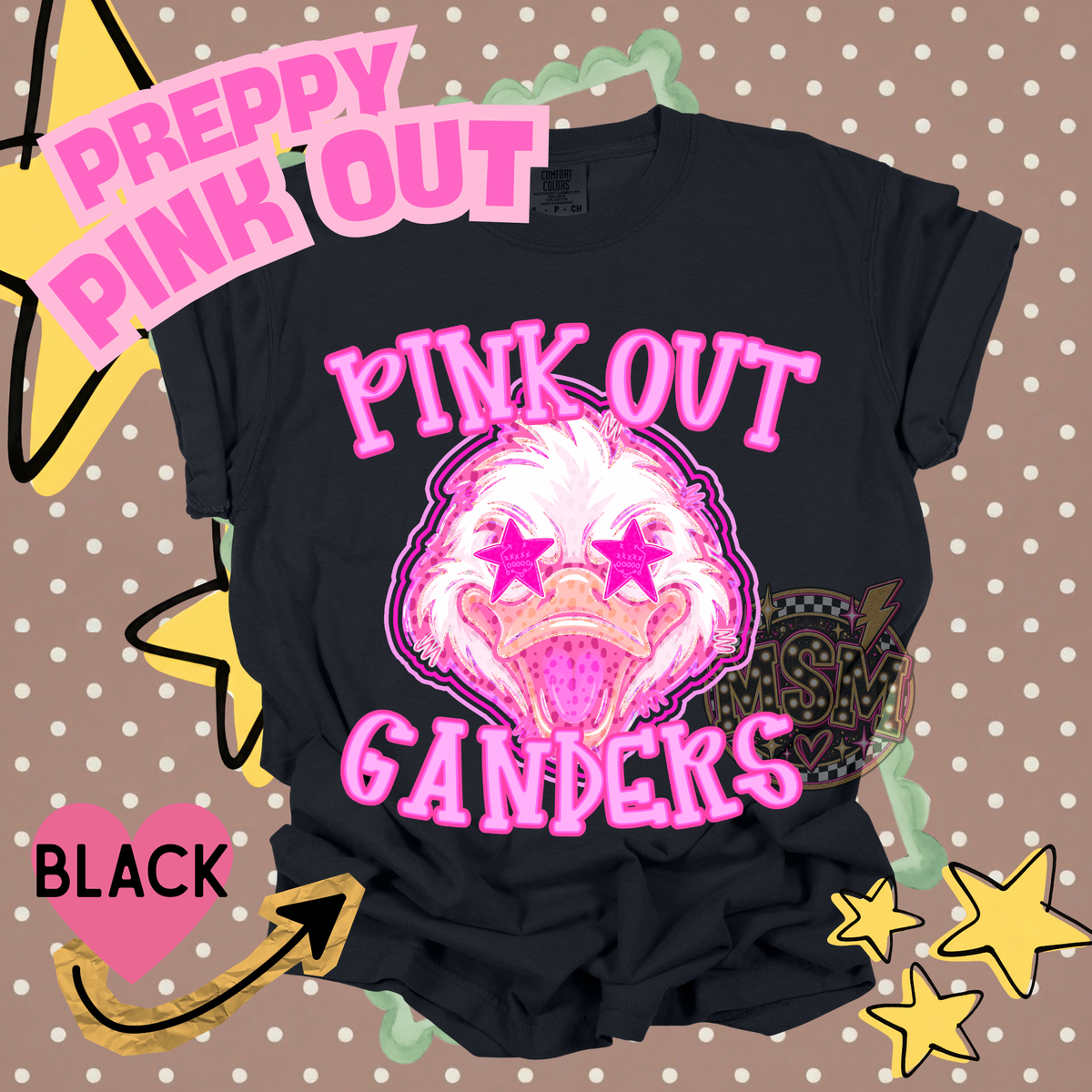 Pink Out Prep Mascots - Ganders