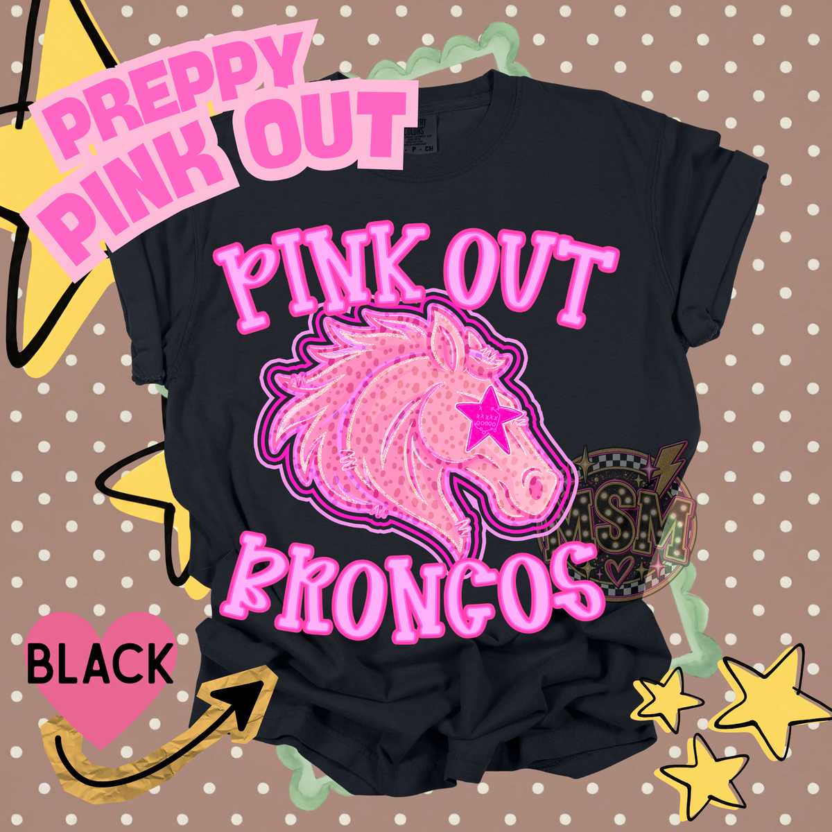 Pink Out Prep Mascots - Broncos