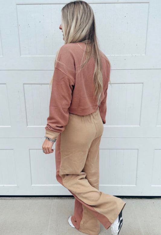 Courtney Khaki Colorblock Set