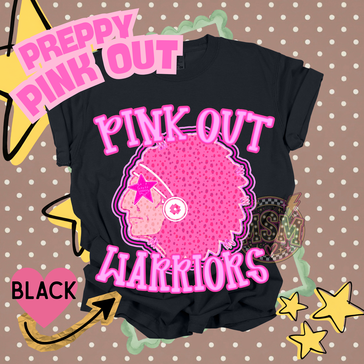 Pink Out Prep Mascots - Warriors