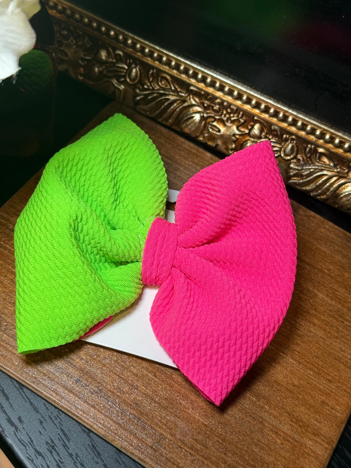 Electric Lime - Clip Bow