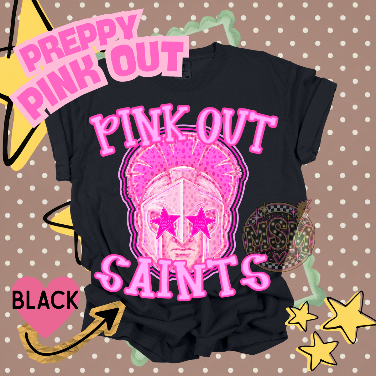 Pink Out Prep Mascots - Saints