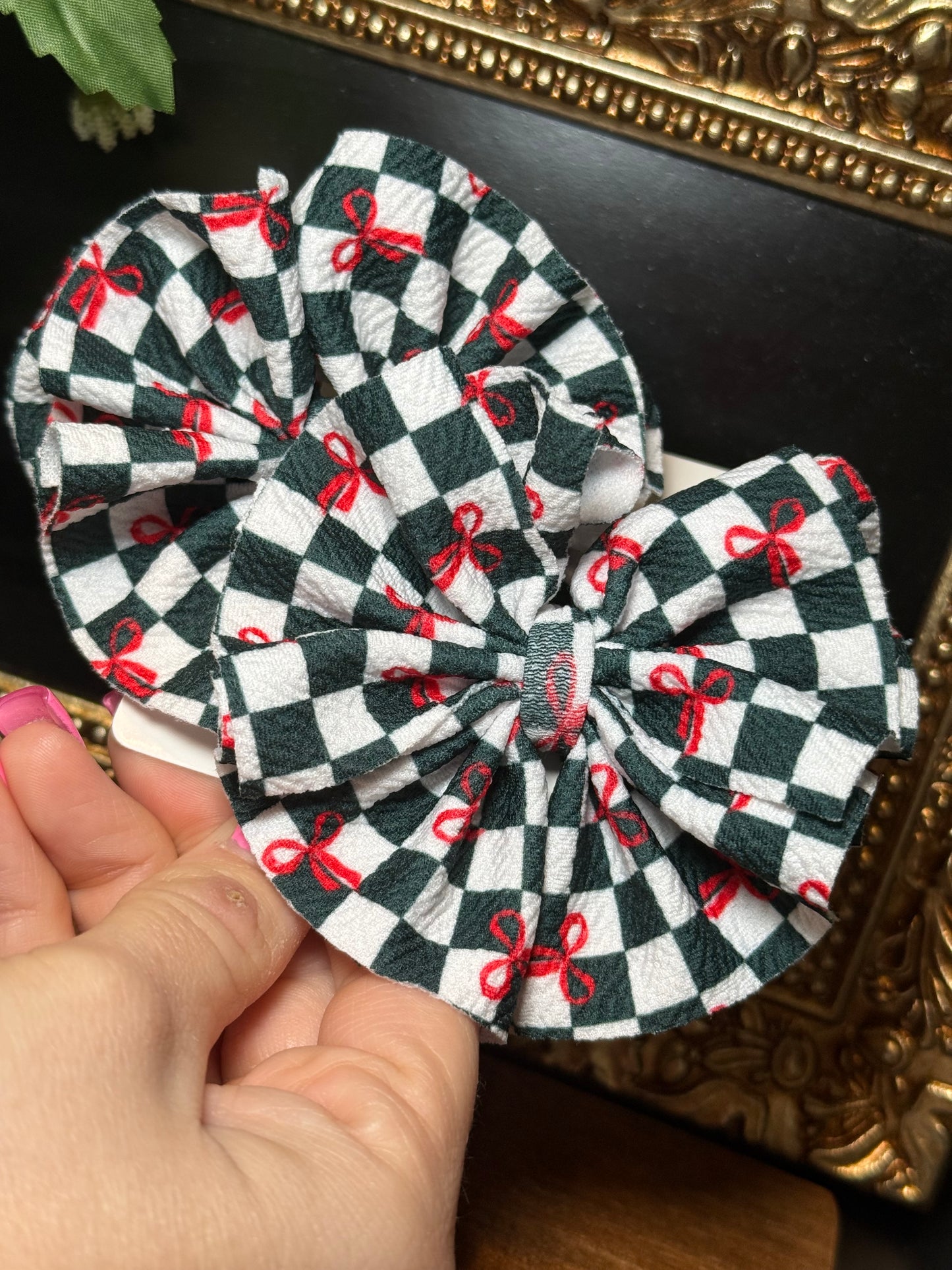 Checkered Forest Green - Shredded Piggies