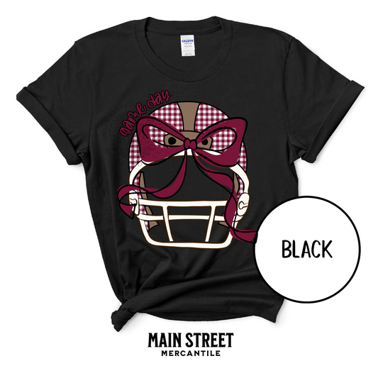 Ganders Maroon Checkered Football Helmet