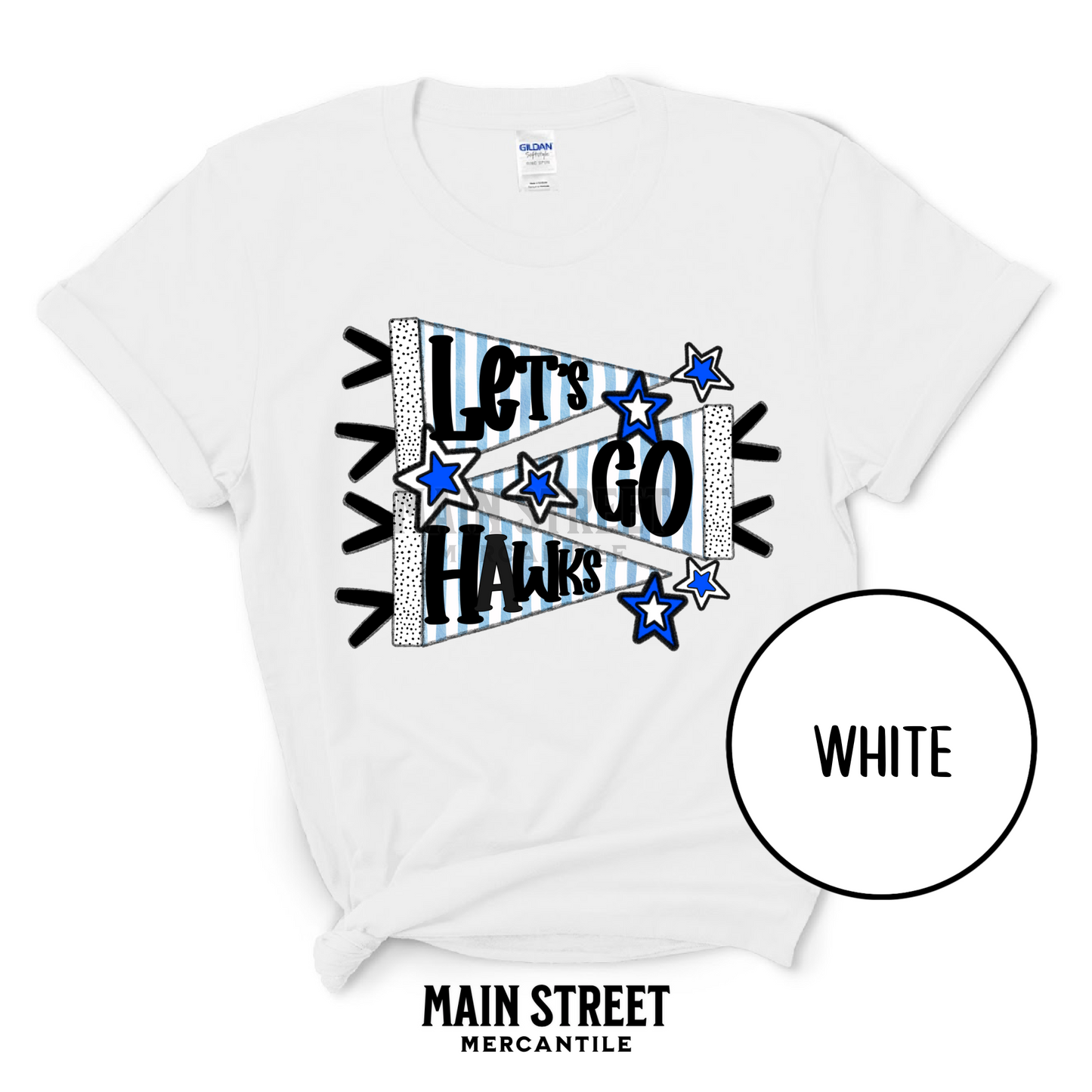 Let's Go Doodle Flag - Hawks