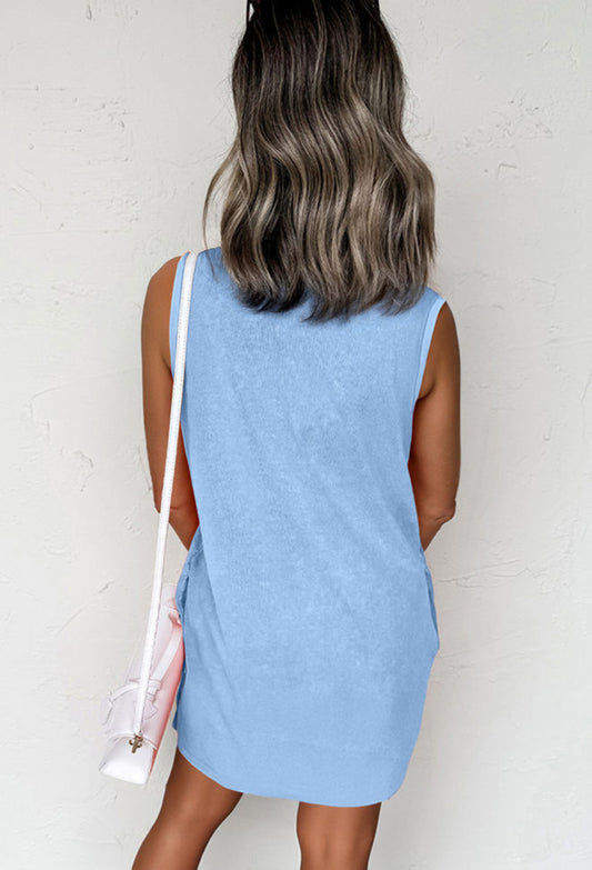 Mineral Wash Pocket Tank Dress