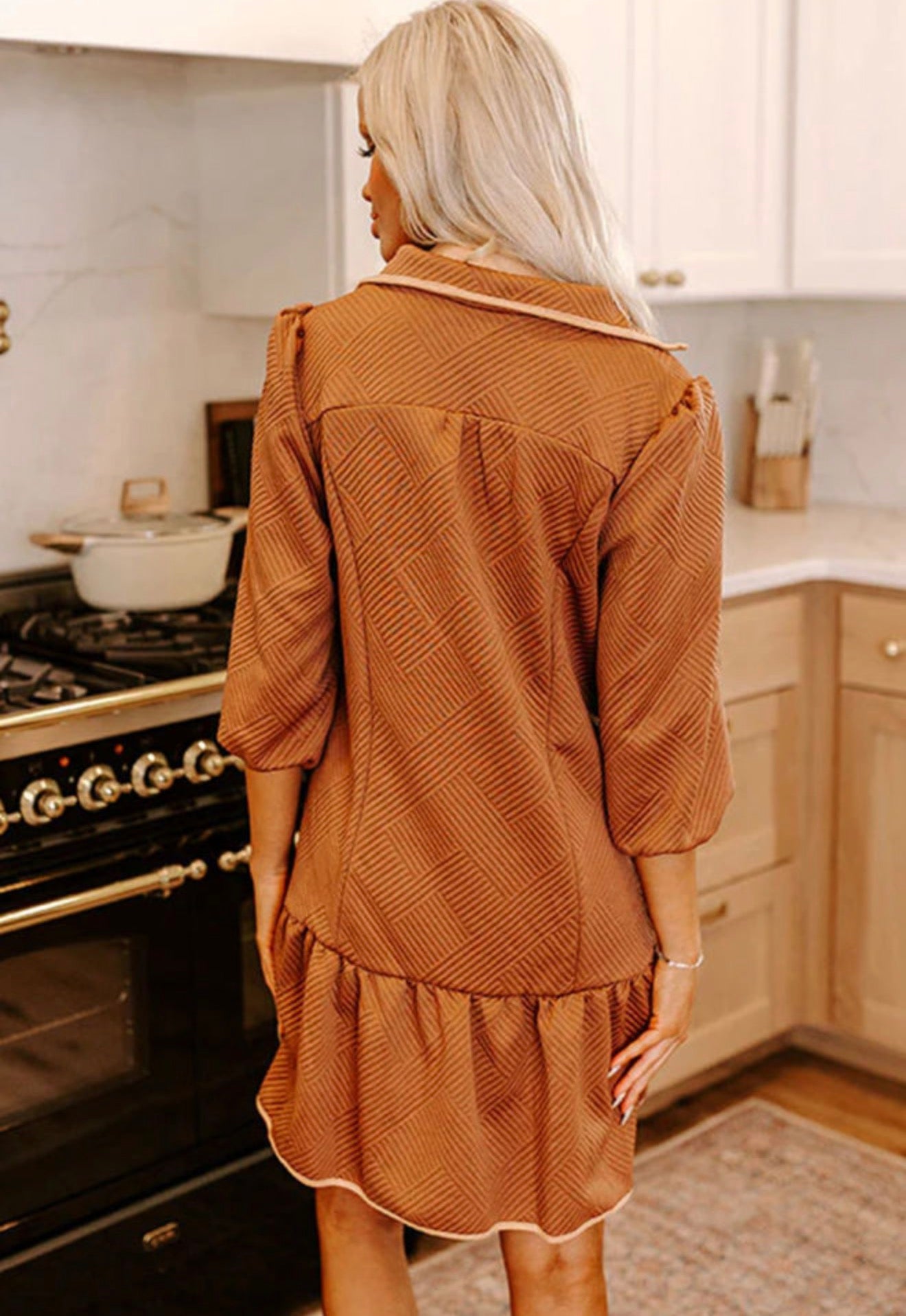 Desert Gold Textured Dress