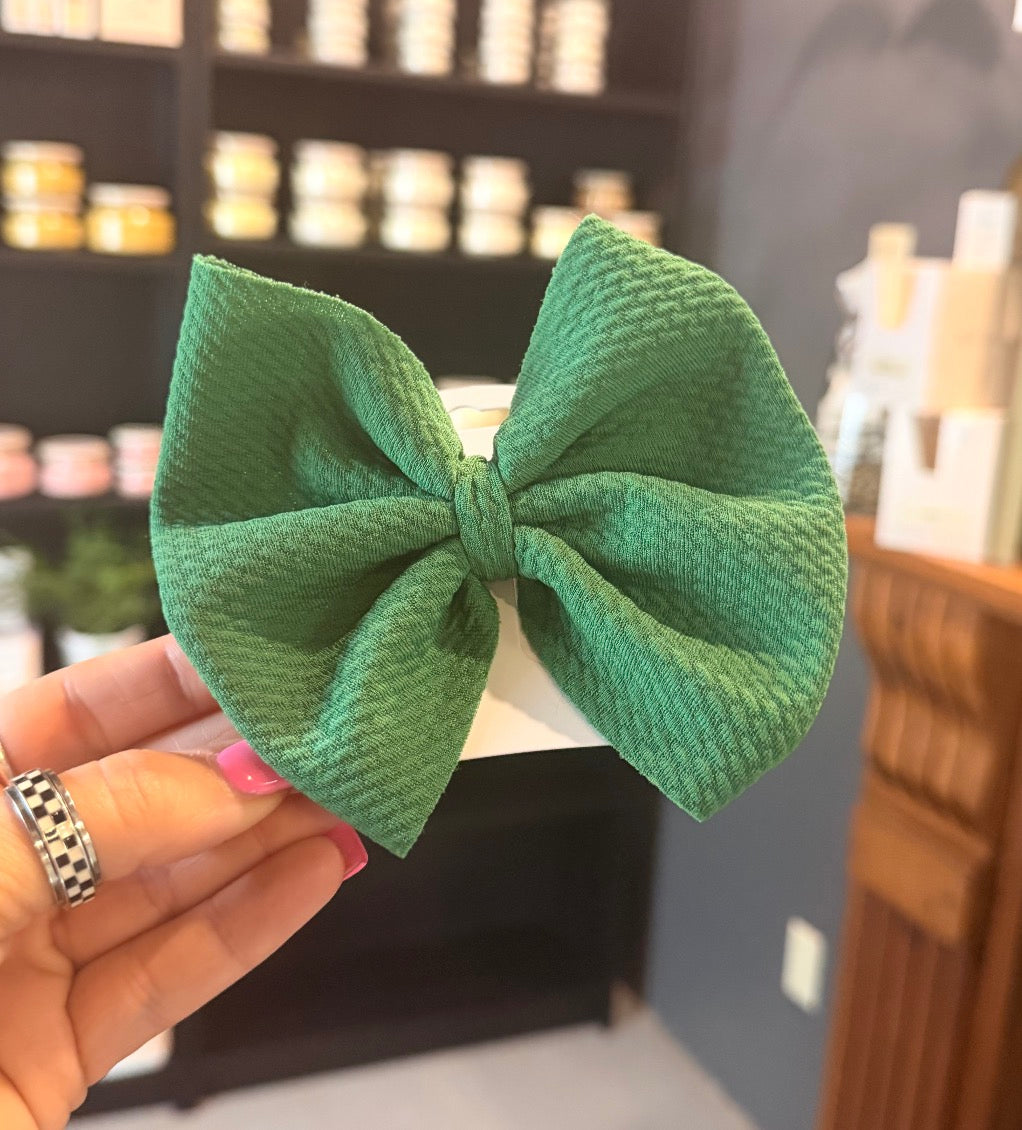 Forest Green - Clip Bow (Bullet)