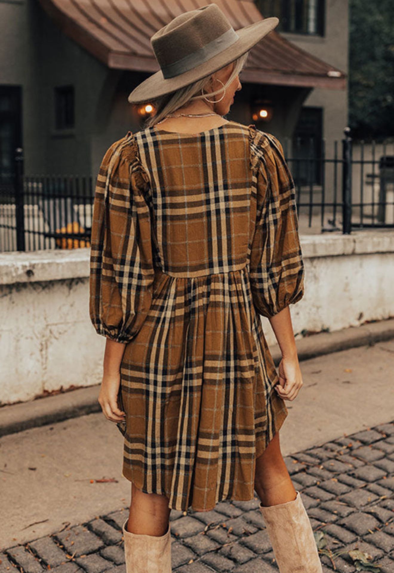 Empire Fall Babydoll Dress