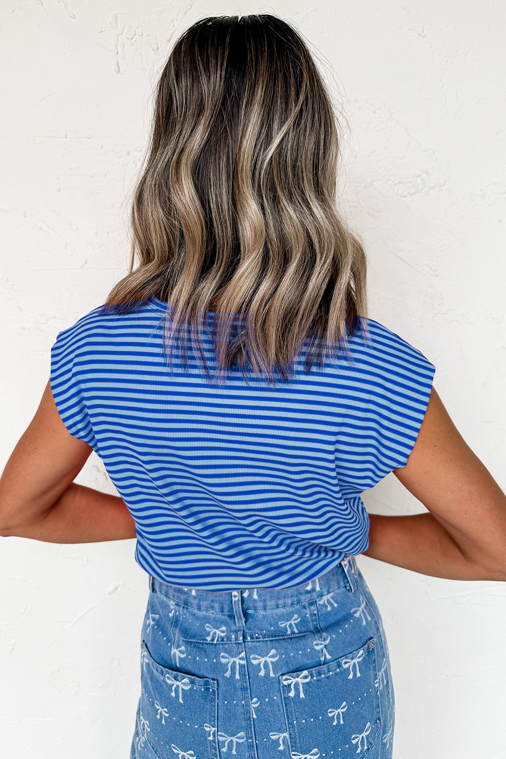 Striped Cap Sleeve Top