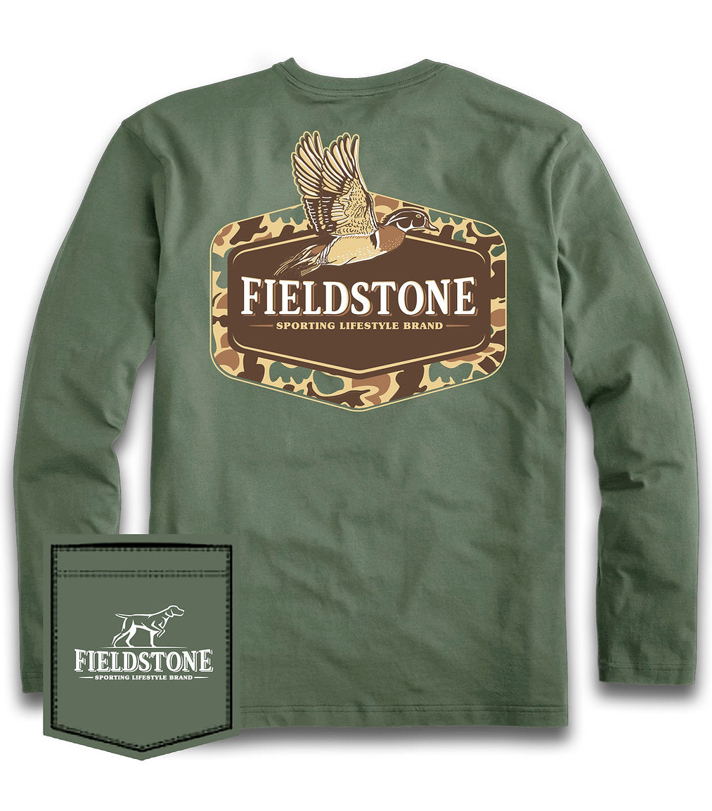 Fieldstone Camo Wood Duck Long Sleeve