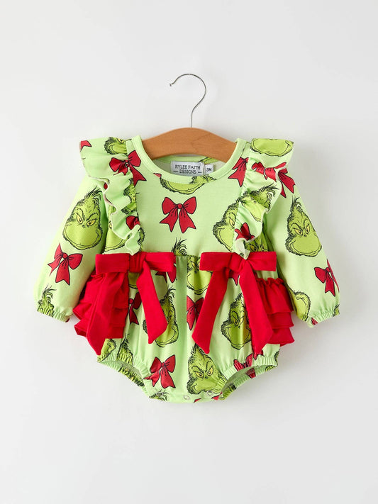 Green Grinch Romper