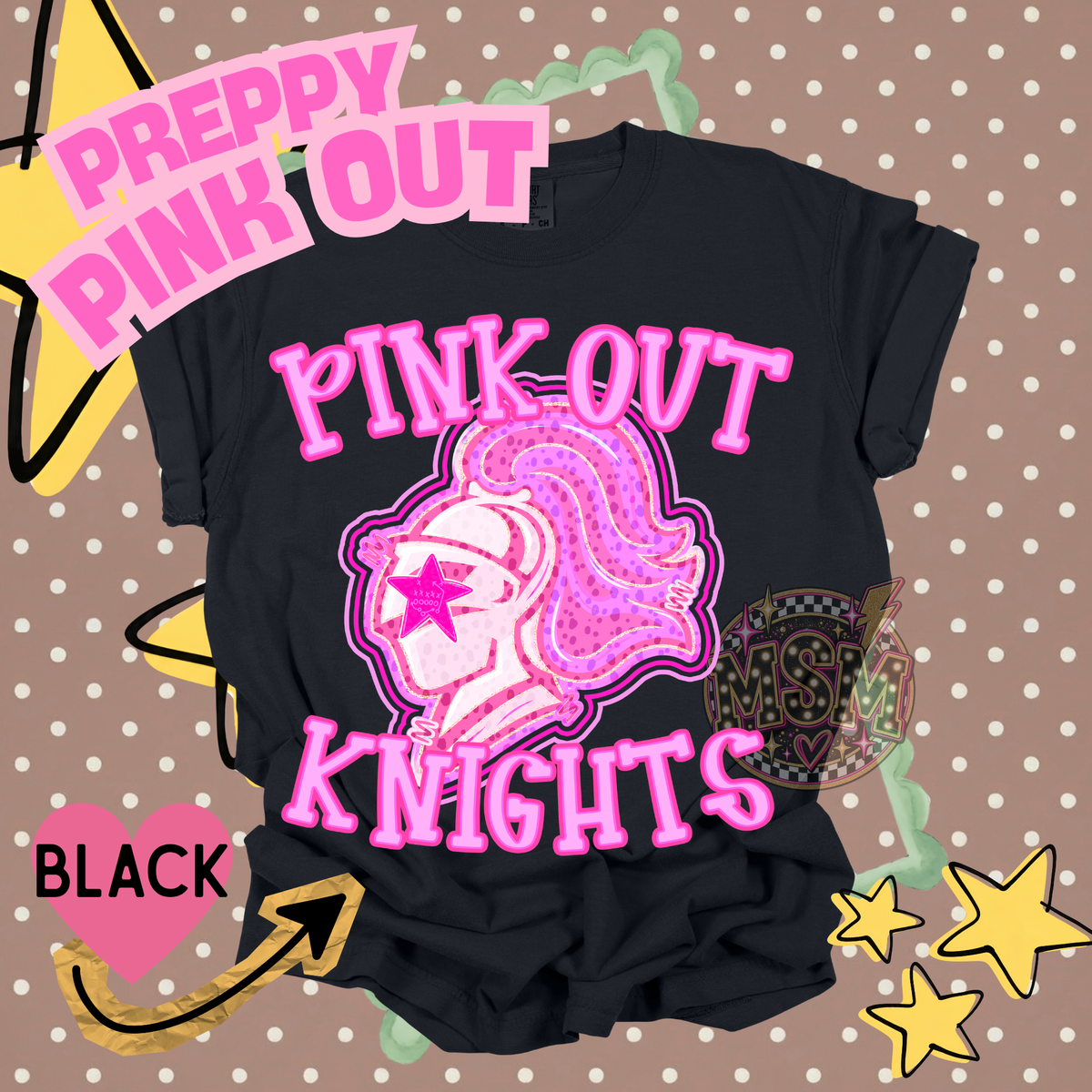 Pink Out Prep Mascots - Knights