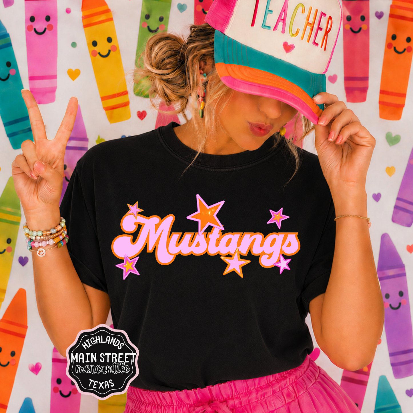 Pink Stars Mustangs