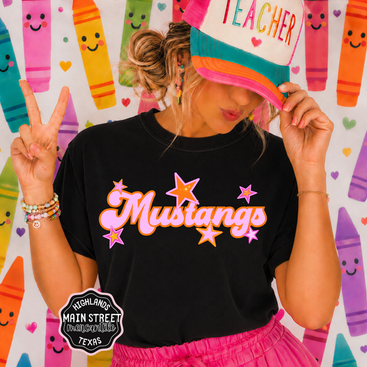 Pink Stars Mustangs