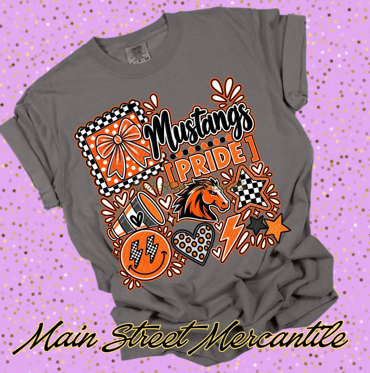 Mascot Doodle - Mustangs