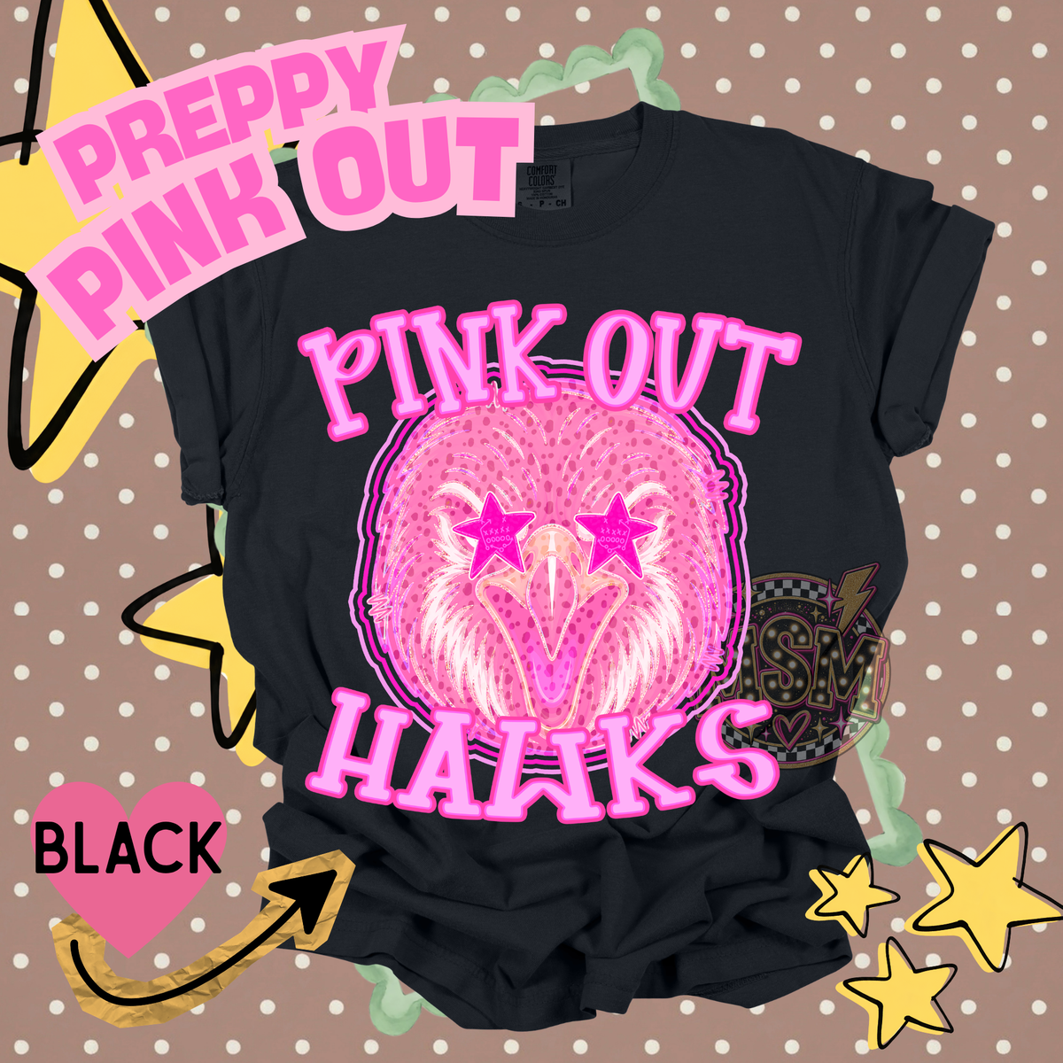 Pink Out Prep Mascots - Hawks
