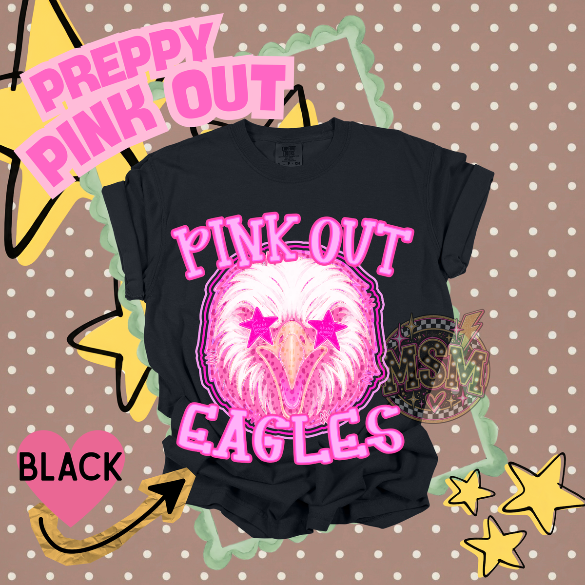 Pink Out Prep Mascots - Eagles
