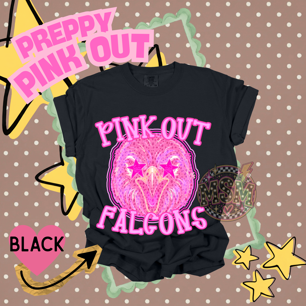 Pink Out Prep Mascots - Falcons
