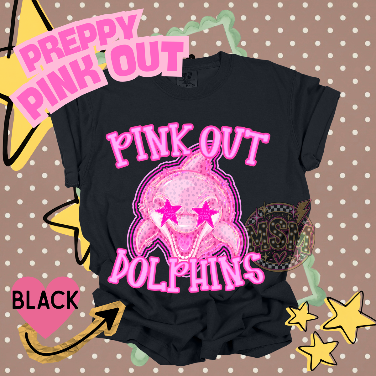 Pink Out Prep Mascots - Dolphins