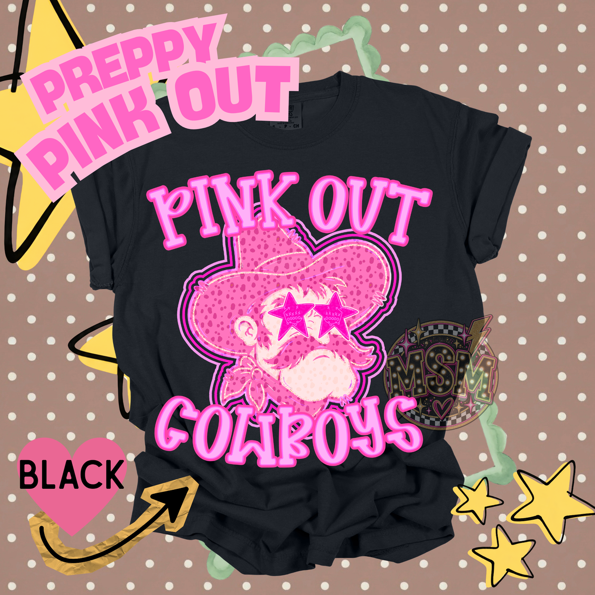 Pink Out Prep Mascots - Cowboys