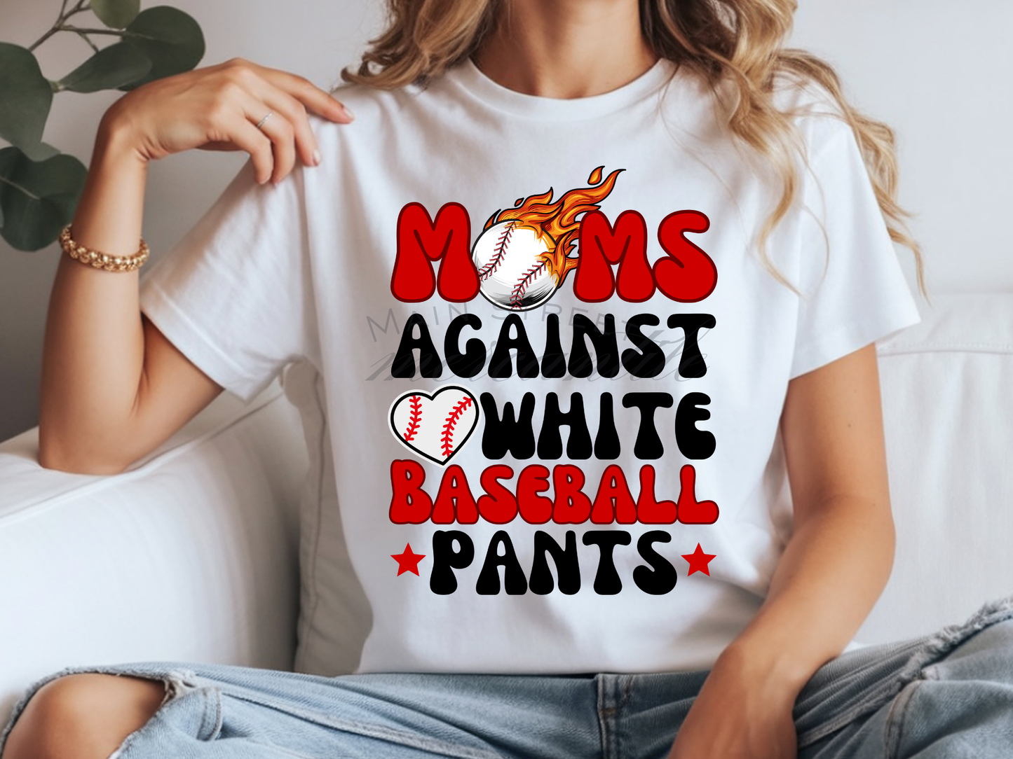 Against White Baseball Pants