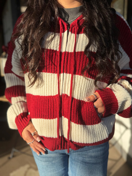 Stevie Red Stripe Sweater