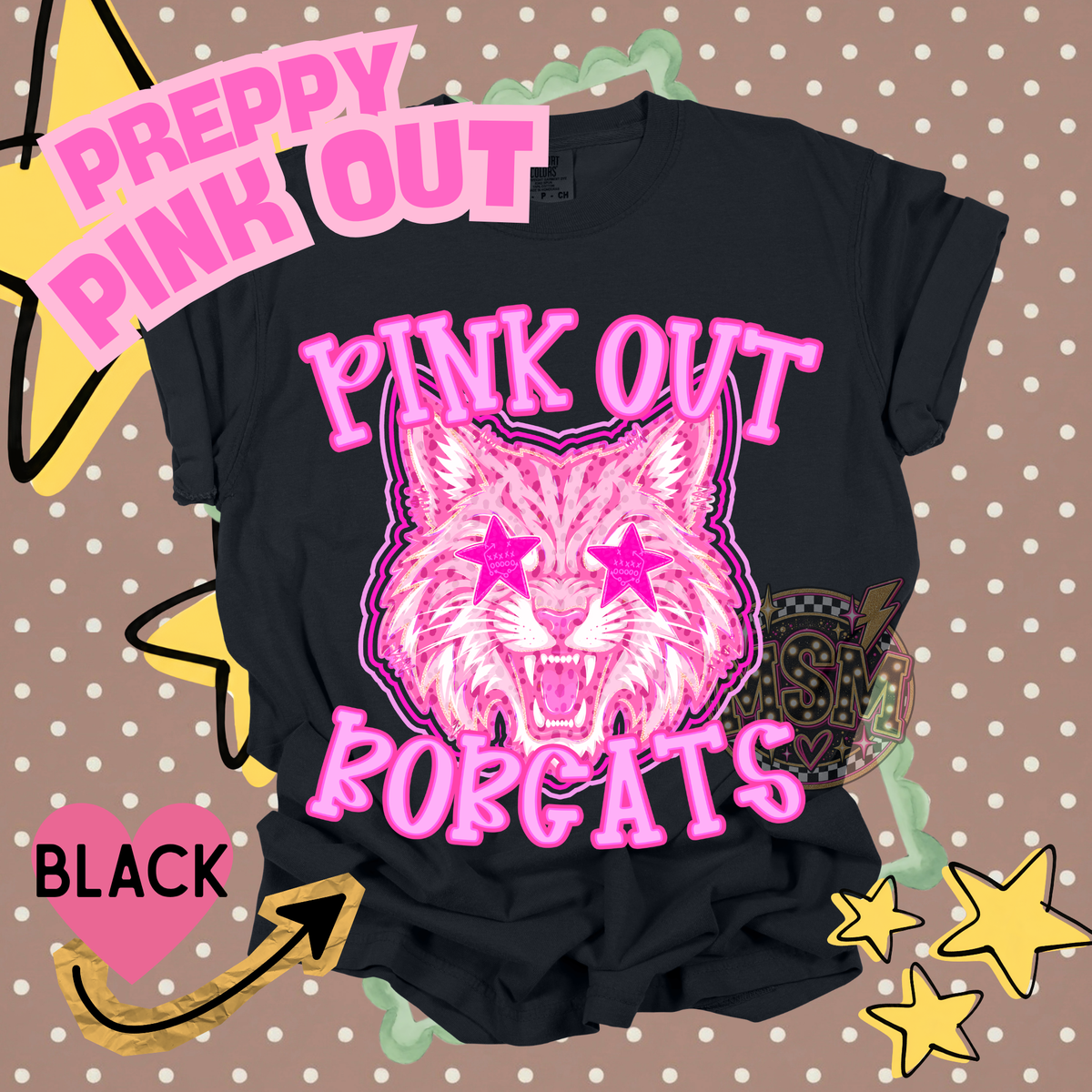 Pink Out Prep Mascots - Bobcats