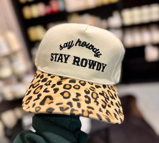 Stay Rowdy - Leopard Hat