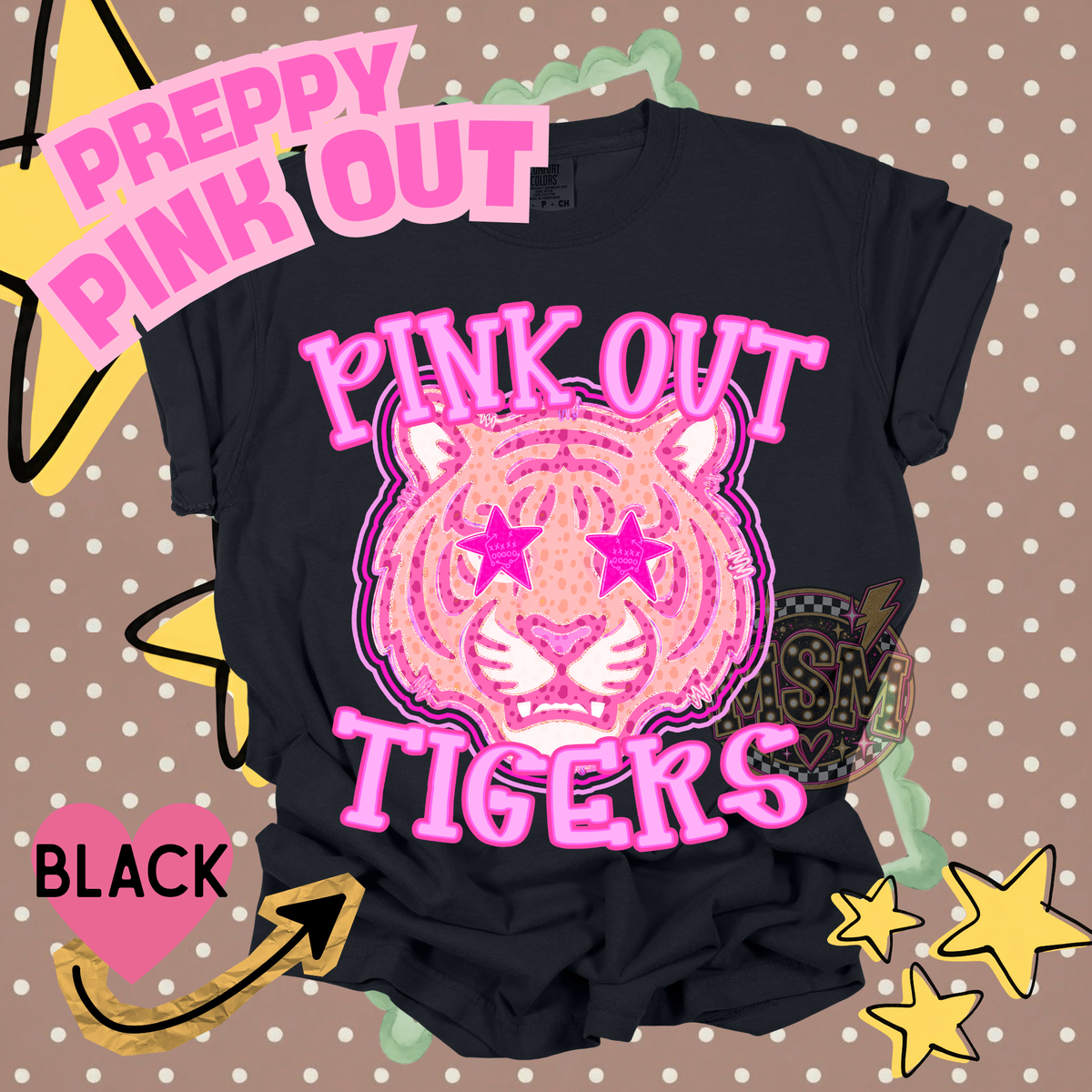 Pink Out Prep Mascots - Tigers