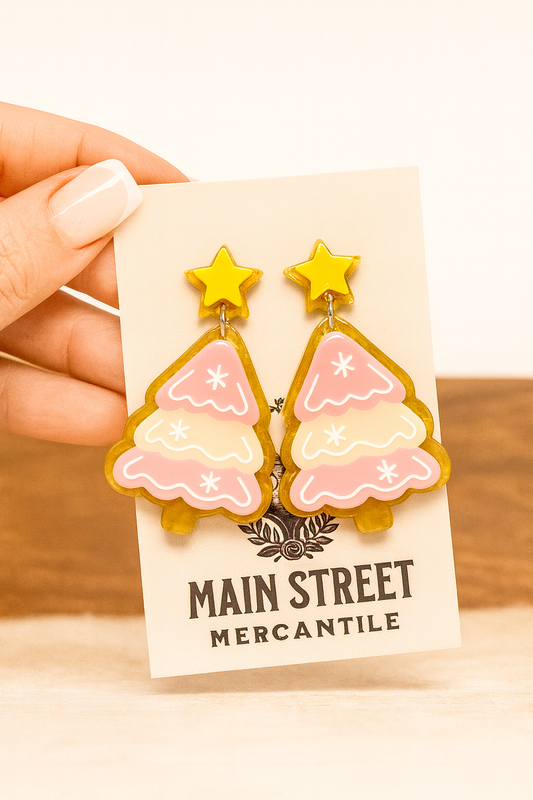 Christmas Tree Cookie Earring