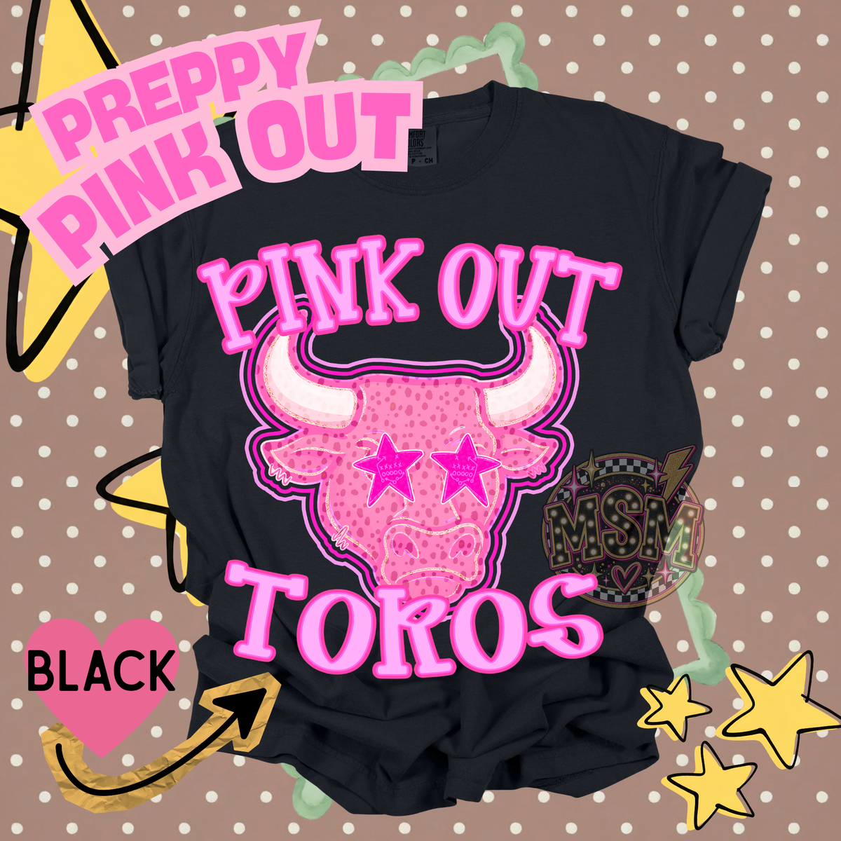 Pink Out Prep Mascots - Toros