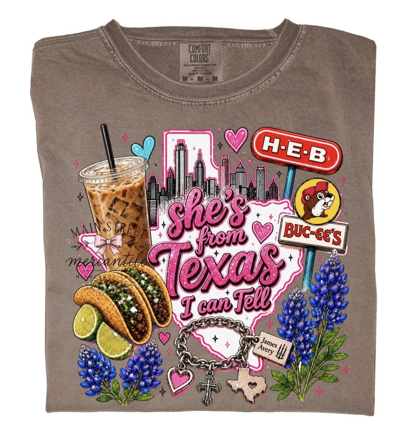 She’s From Texas - Texas Edition Iced Coffee - Comfort Colors