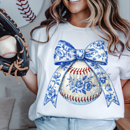 Blue Toile Baseball