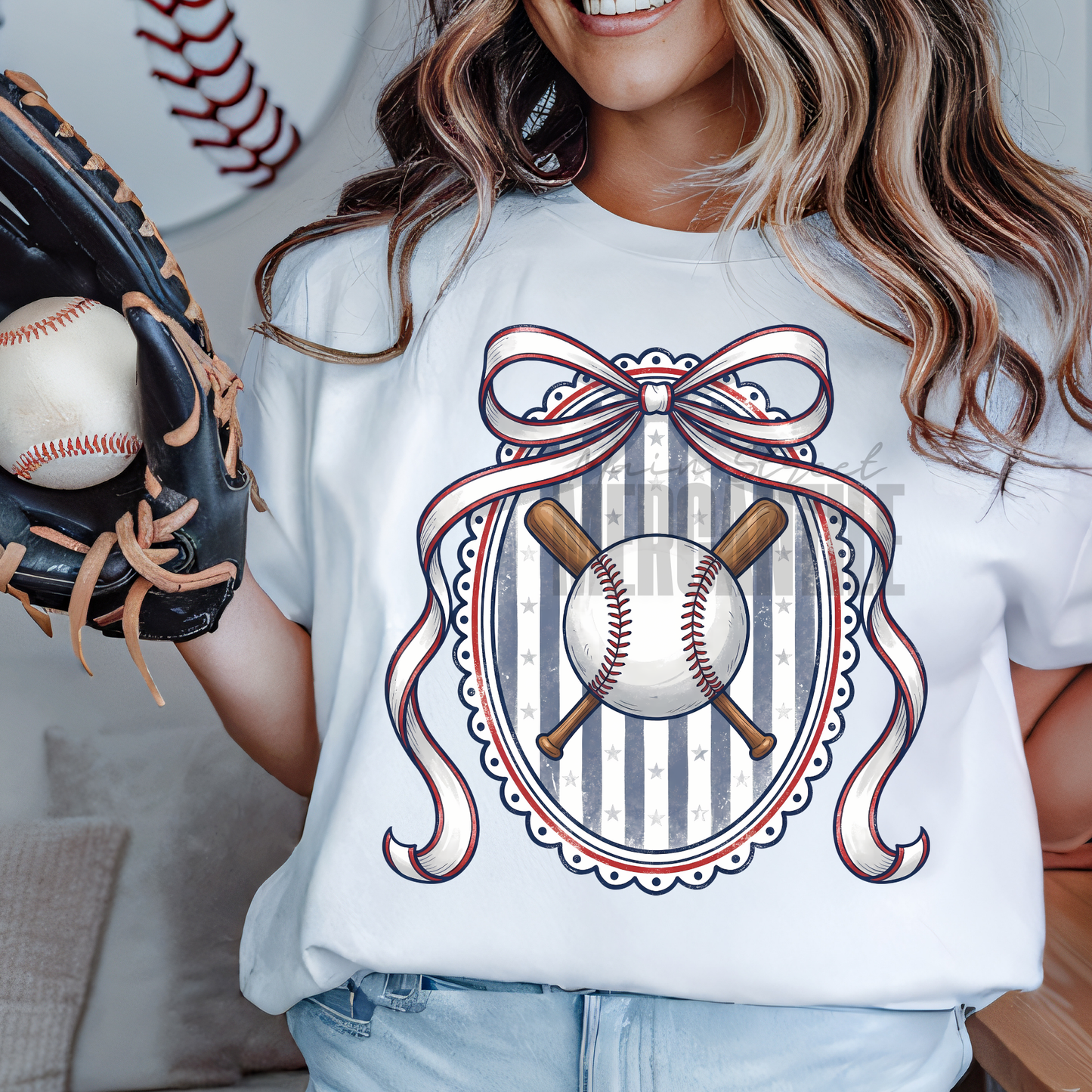 Coquette Striped Baseball
