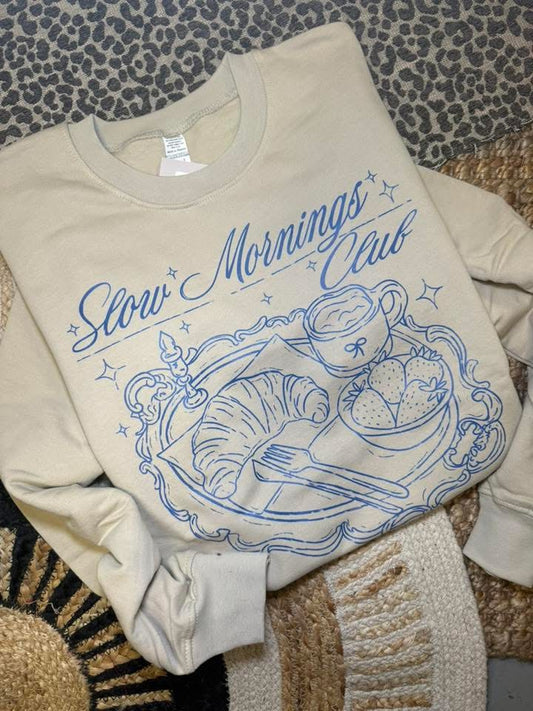 Slow Morning Club Sweatshirt - Sand