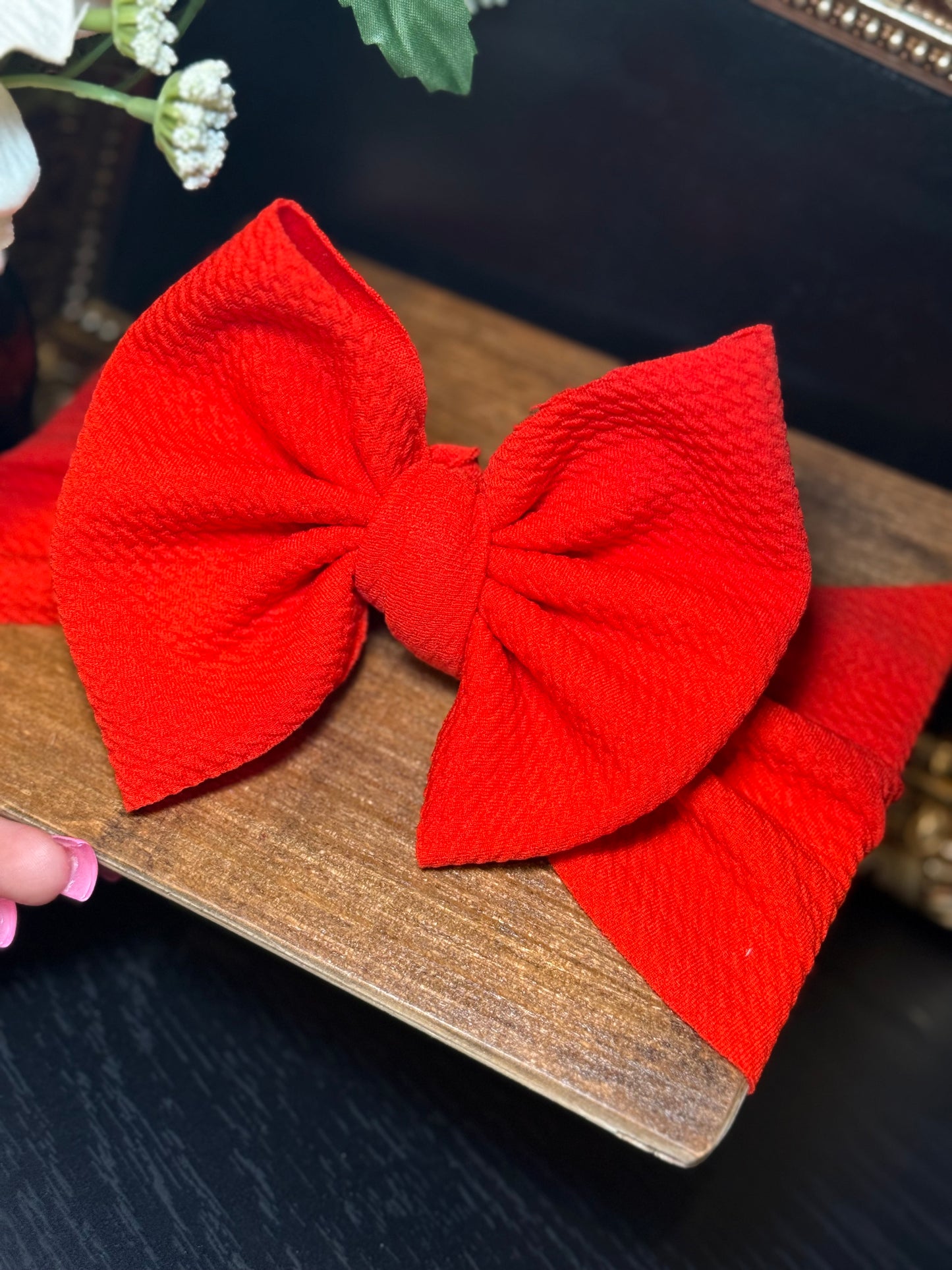 Spicy Red Headwrap - (0-3m)