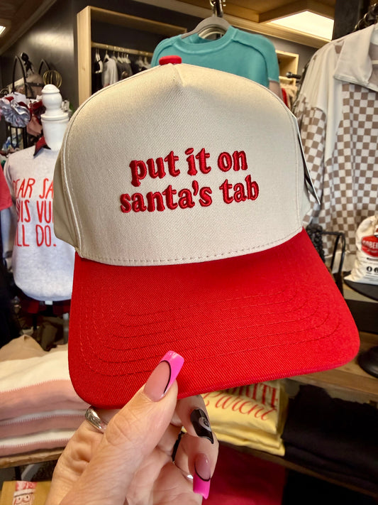 Santa’s Tab Hat - Red/Red