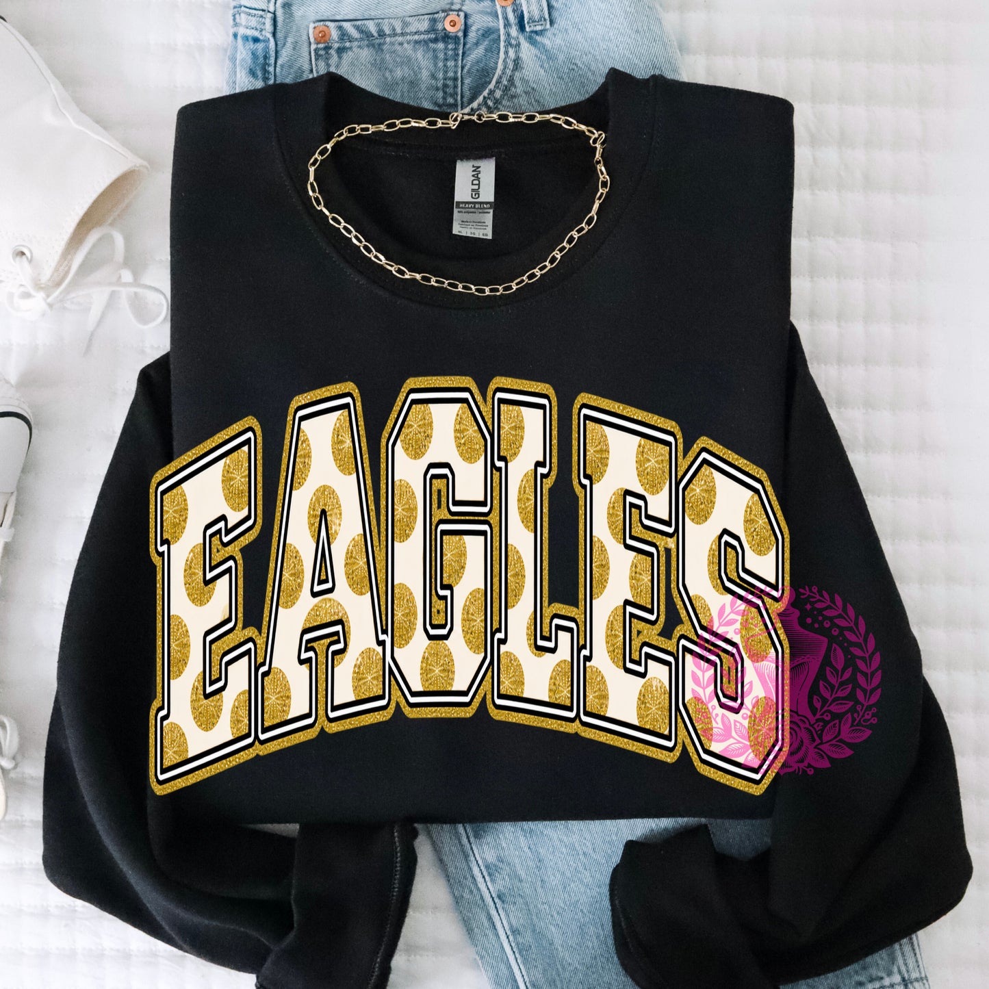 Polka Dot Mascot - EAGLES (Gold)