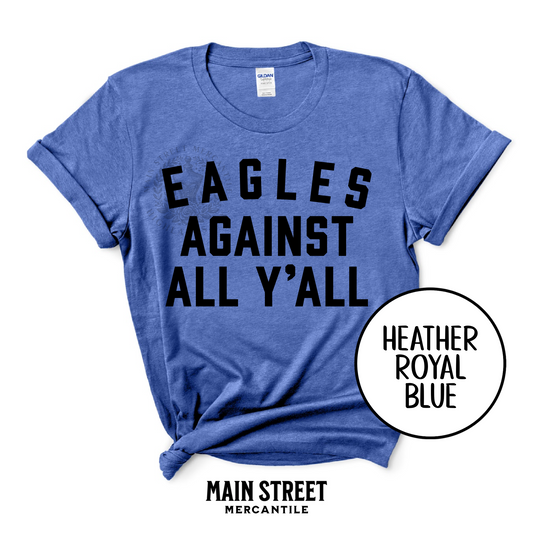 BH Eagles Against All Yall - Black Font