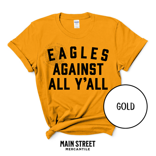 HJS Eagles Against All Yall - Black Font