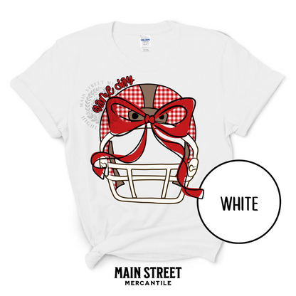 Red Checkered Football Helmet
