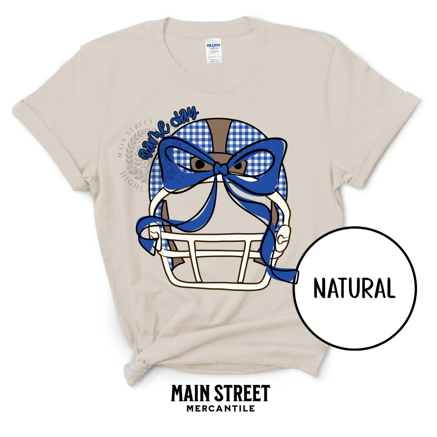 Blue Checkered Football Helmet
