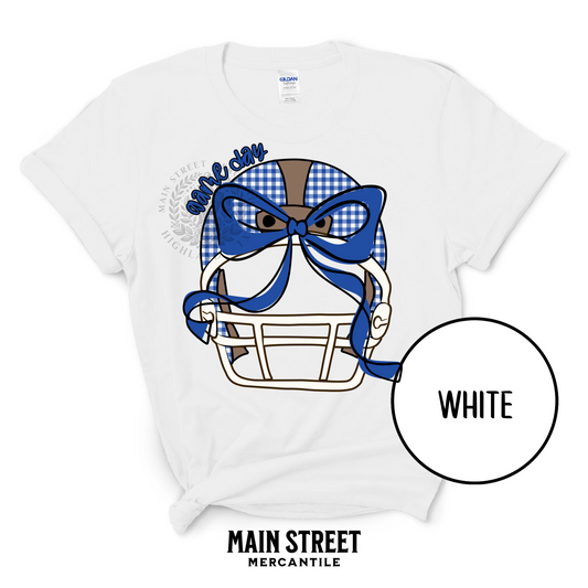 Blue Checkered Football Helmet