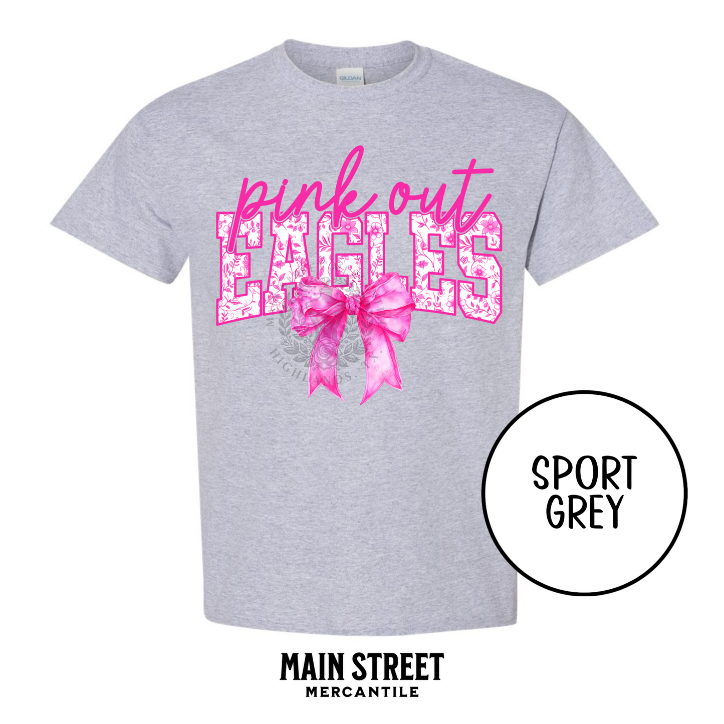 Pink Out Floral HJS Eagles