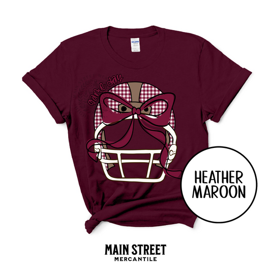Ganders Maroon Checkered Football Helmet