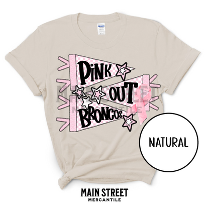 Pink Out Flag - Broncos