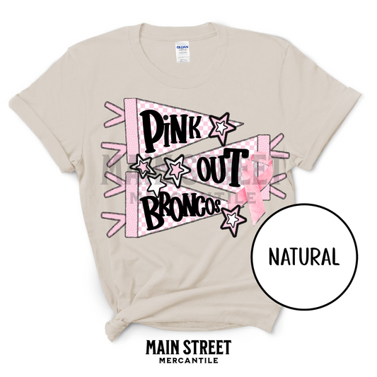 Pink Out Flag - Broncos